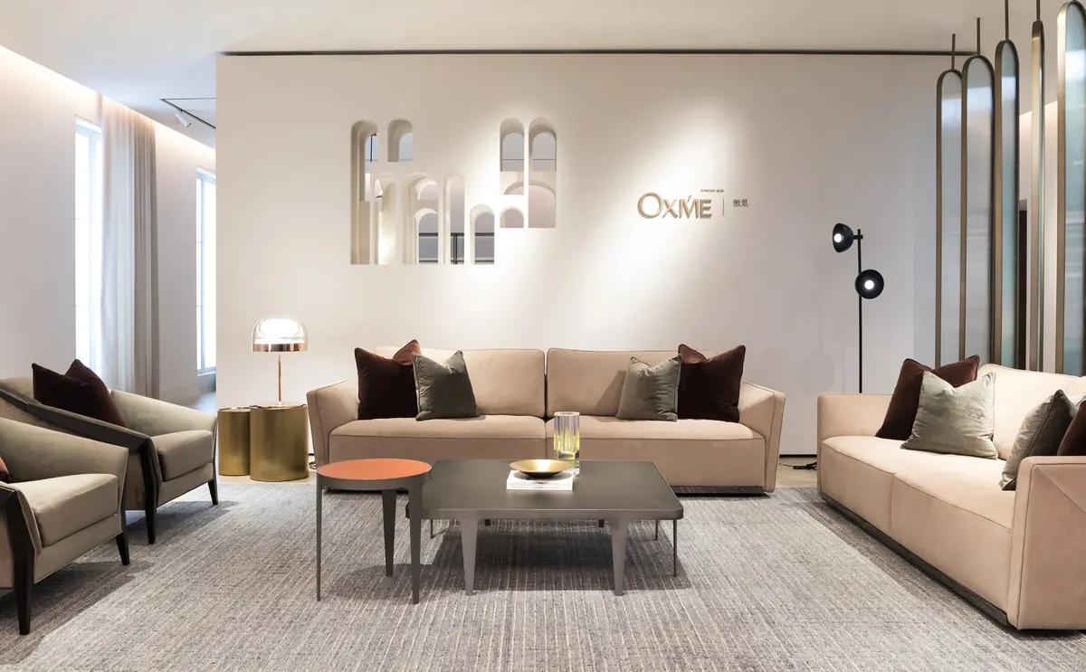 Modern living room furniture showroom