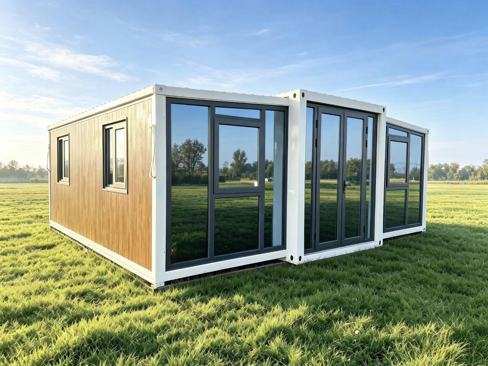 Exterior view of the 30ft double-wing expandable container house