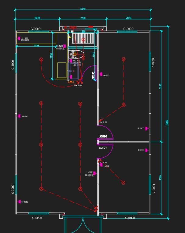 Two-bedroom floor plan for the 30ft double-wing expandable container house