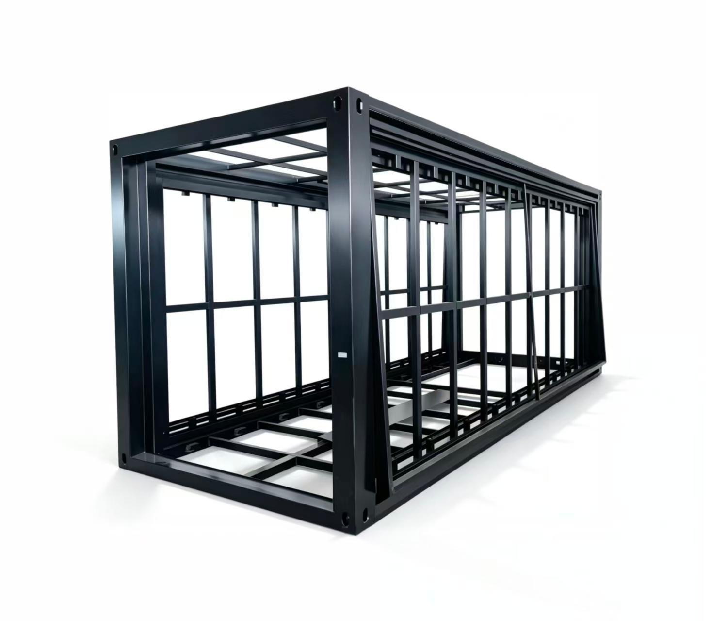 Galvanized-steel frame of the 30ft double-wing expandable container house