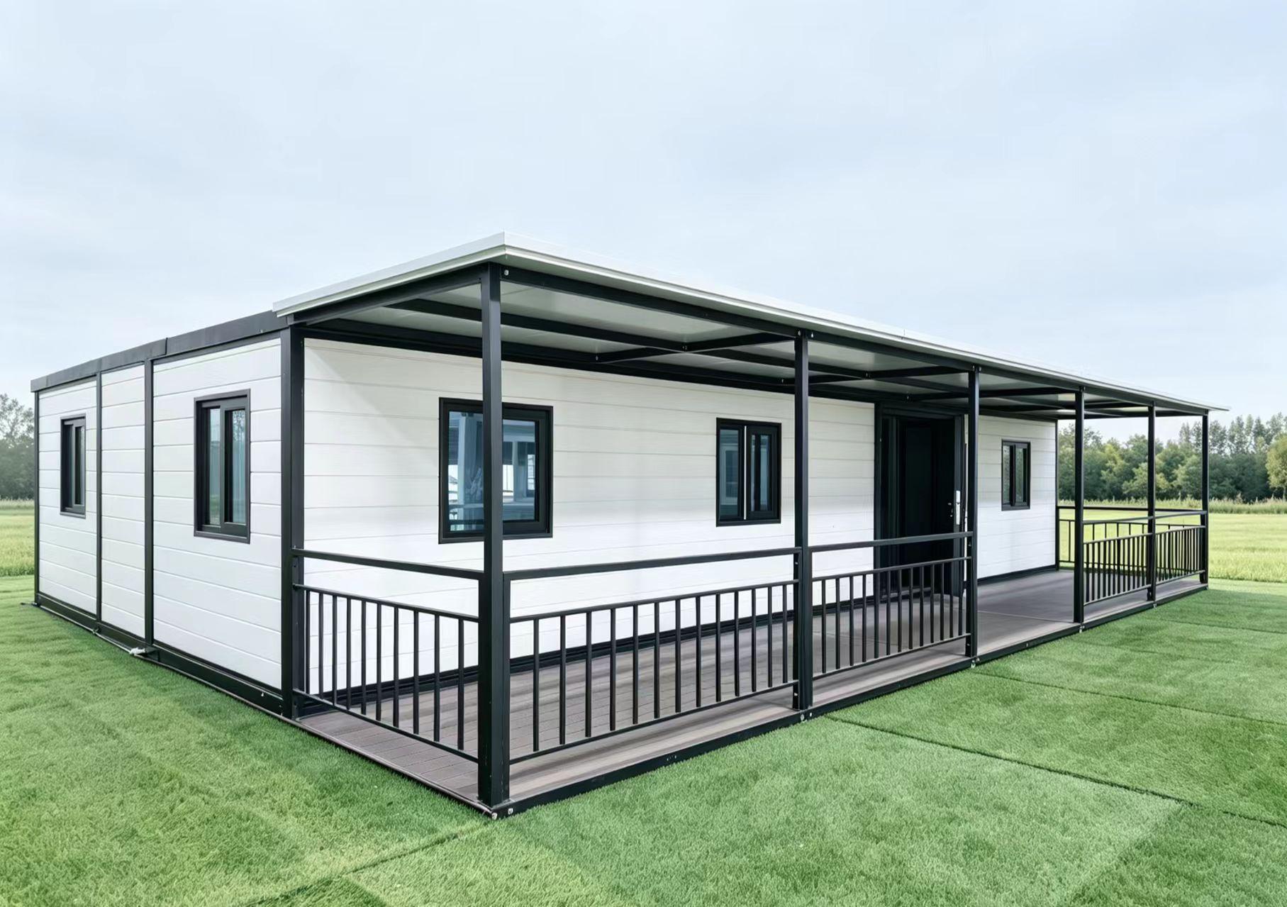 Exterior view of the 40ft double-wing expandable container house