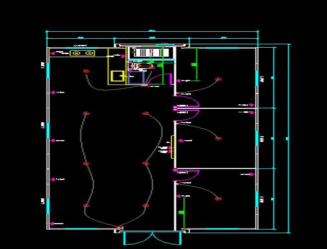 Three-bedroom floor plan for the 40ft double-wing expandable container house