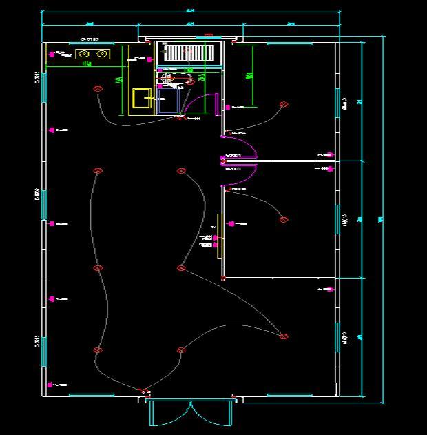 Two-bedroom floor plan for the 40ft double-wing expandable container house