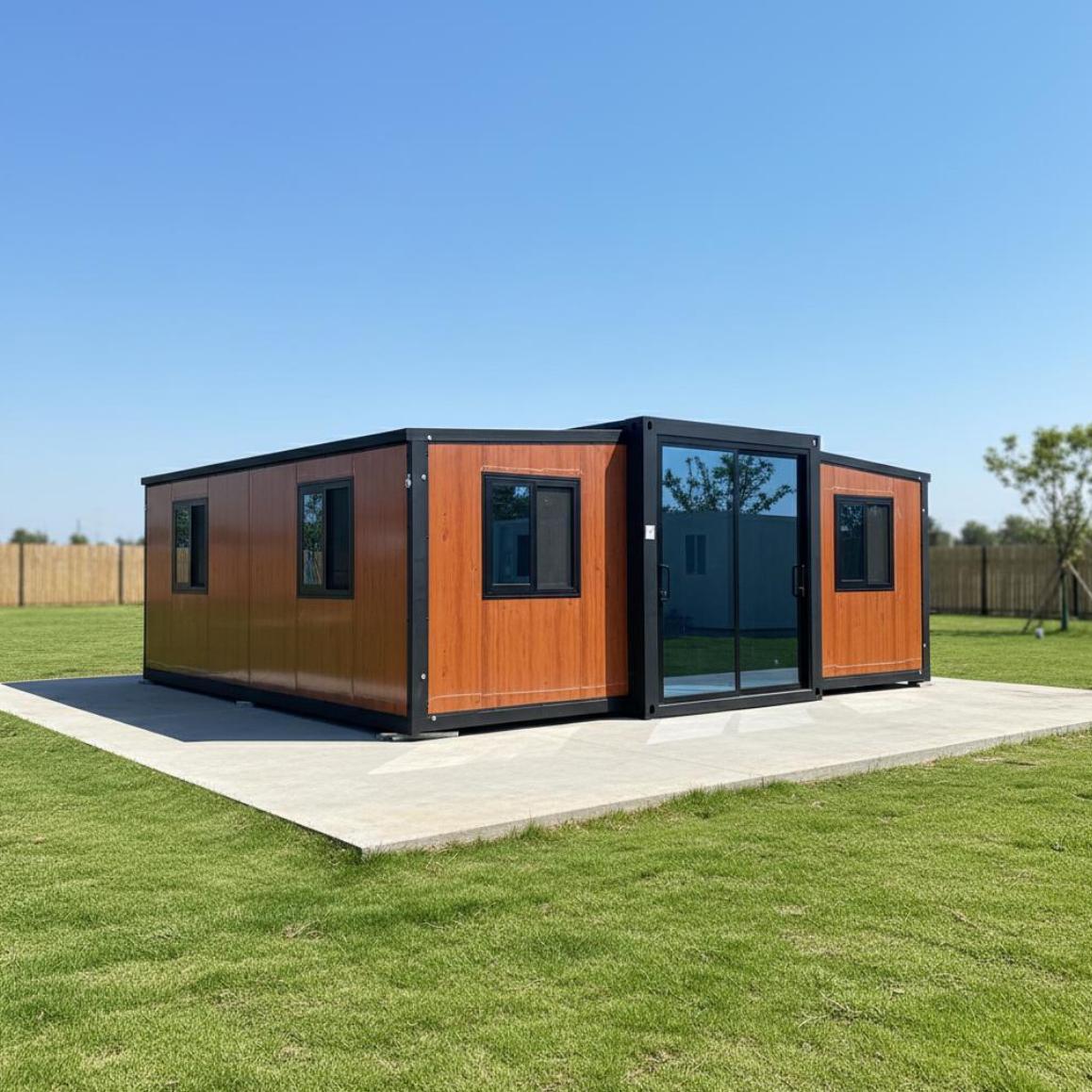Exterior view of the 20ft double-wing expandable container house